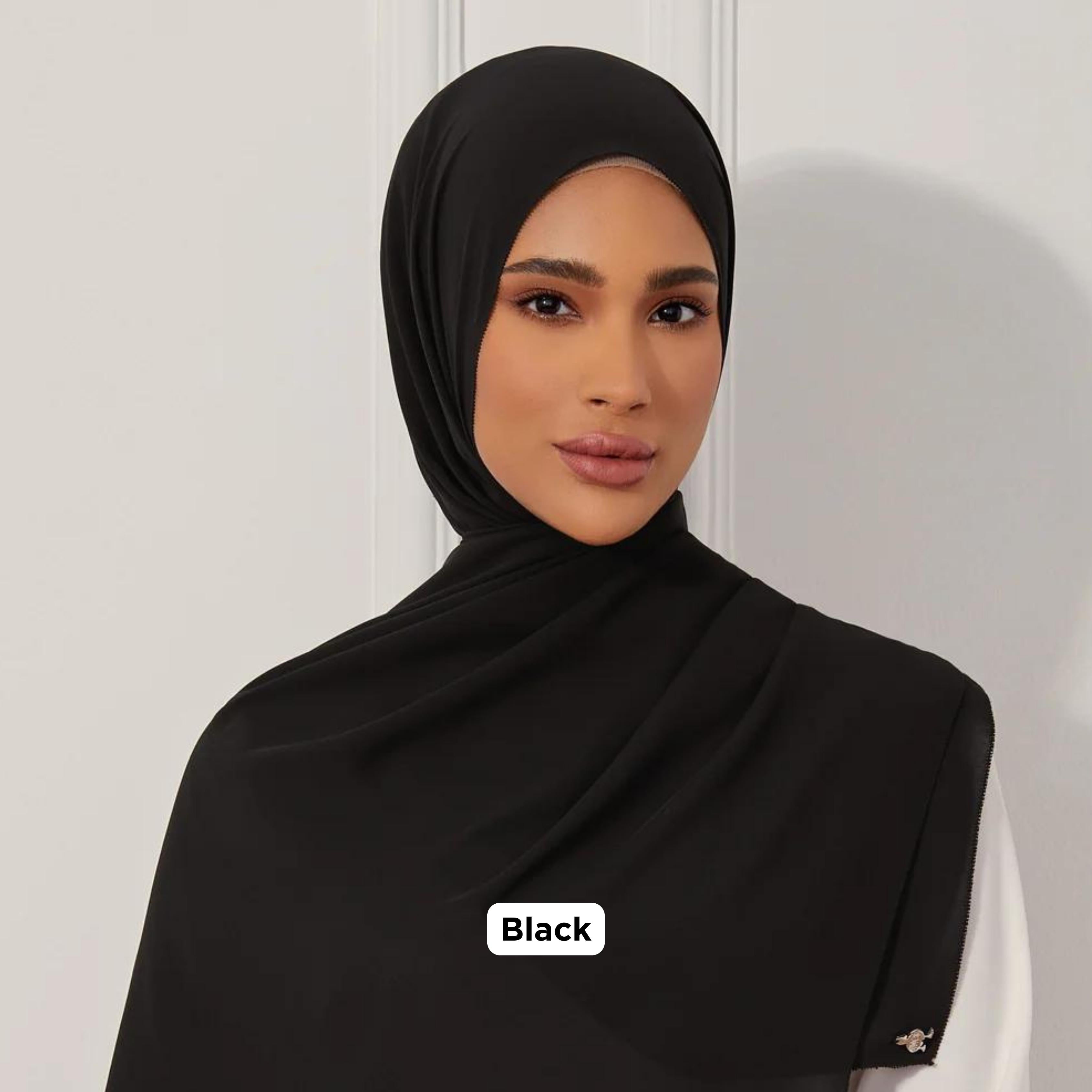 Malaysian Pinless Hijab With Built in Inlay Cap