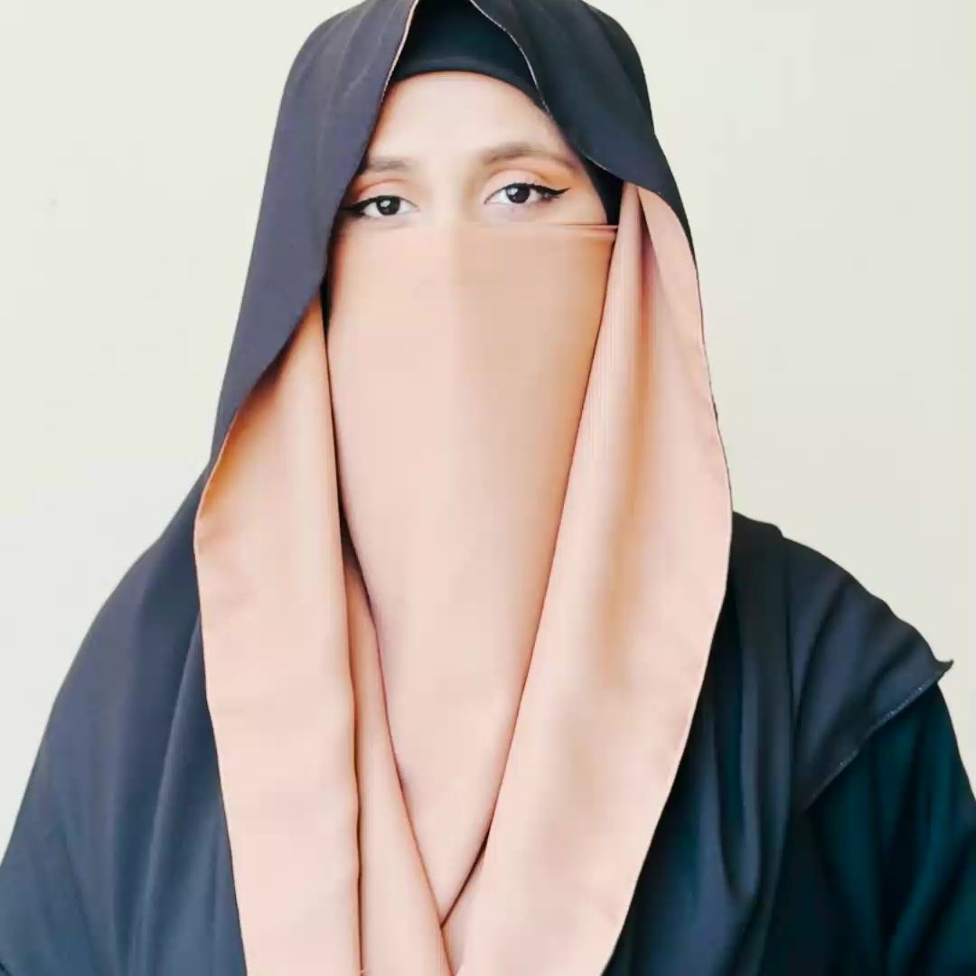 Double Sided-Dual Color-Misri Hijab With Attached Niqab