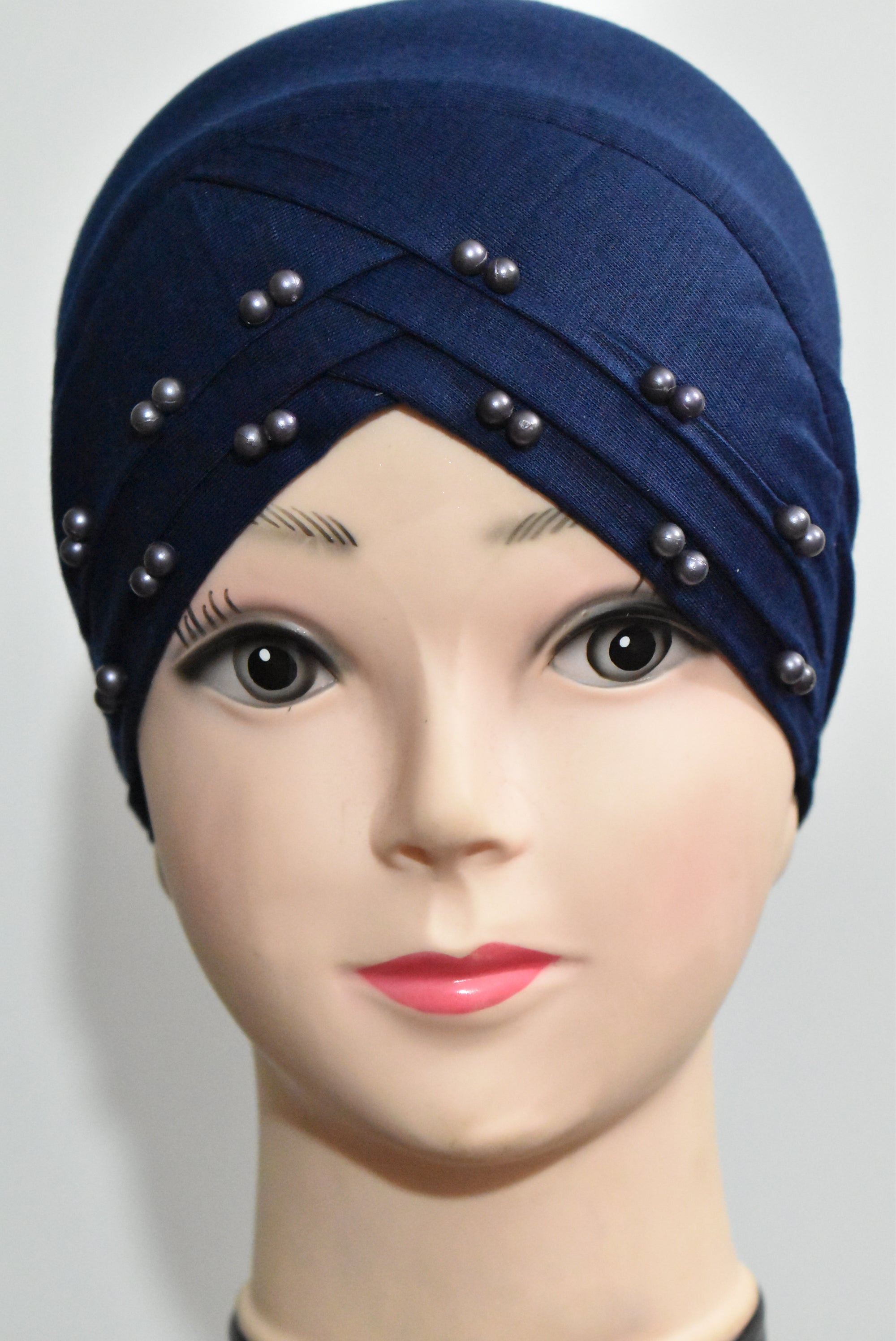 Pleated Undercap With Beads (Tieable)