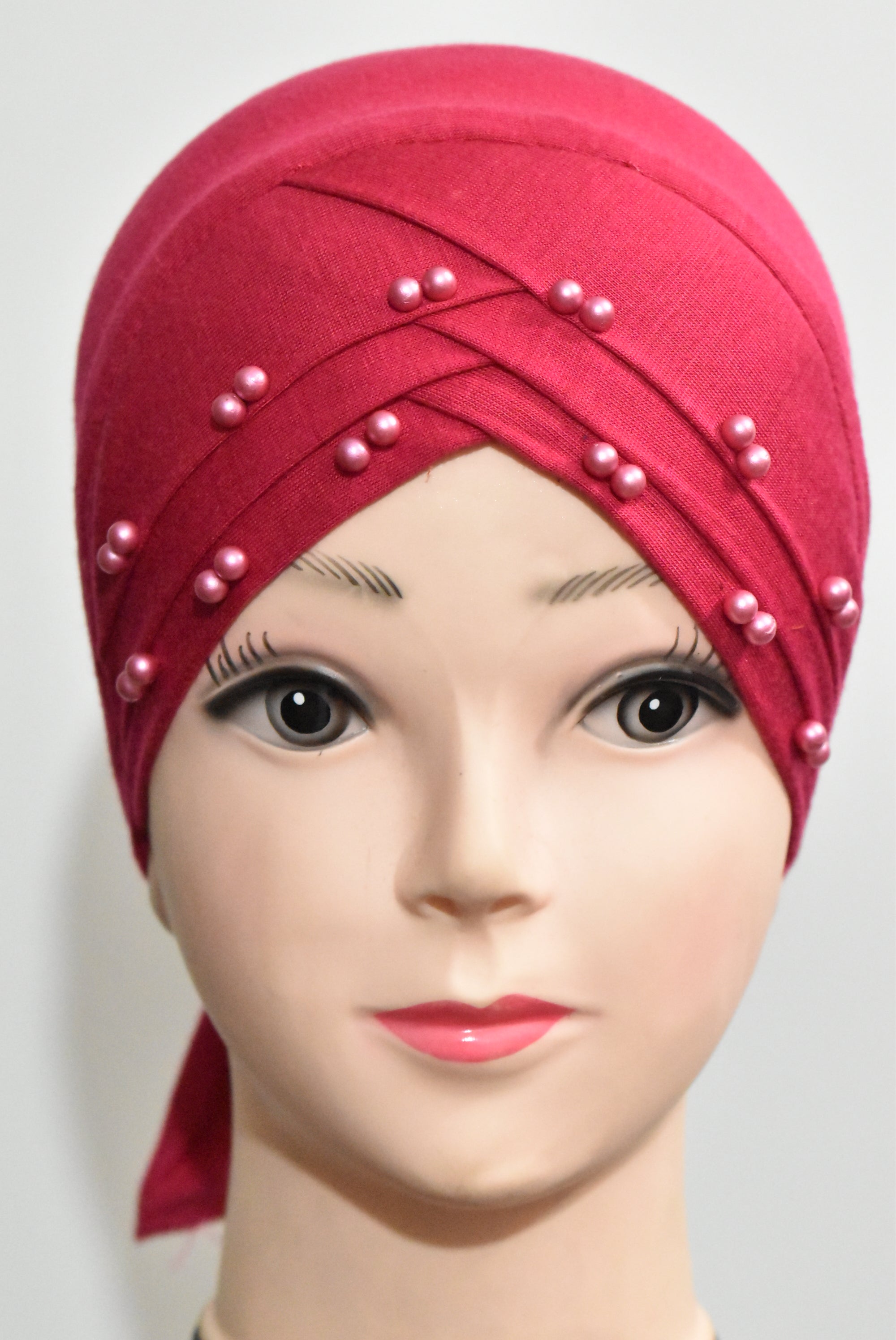 Pleated Undercap With Beads (Tieable)