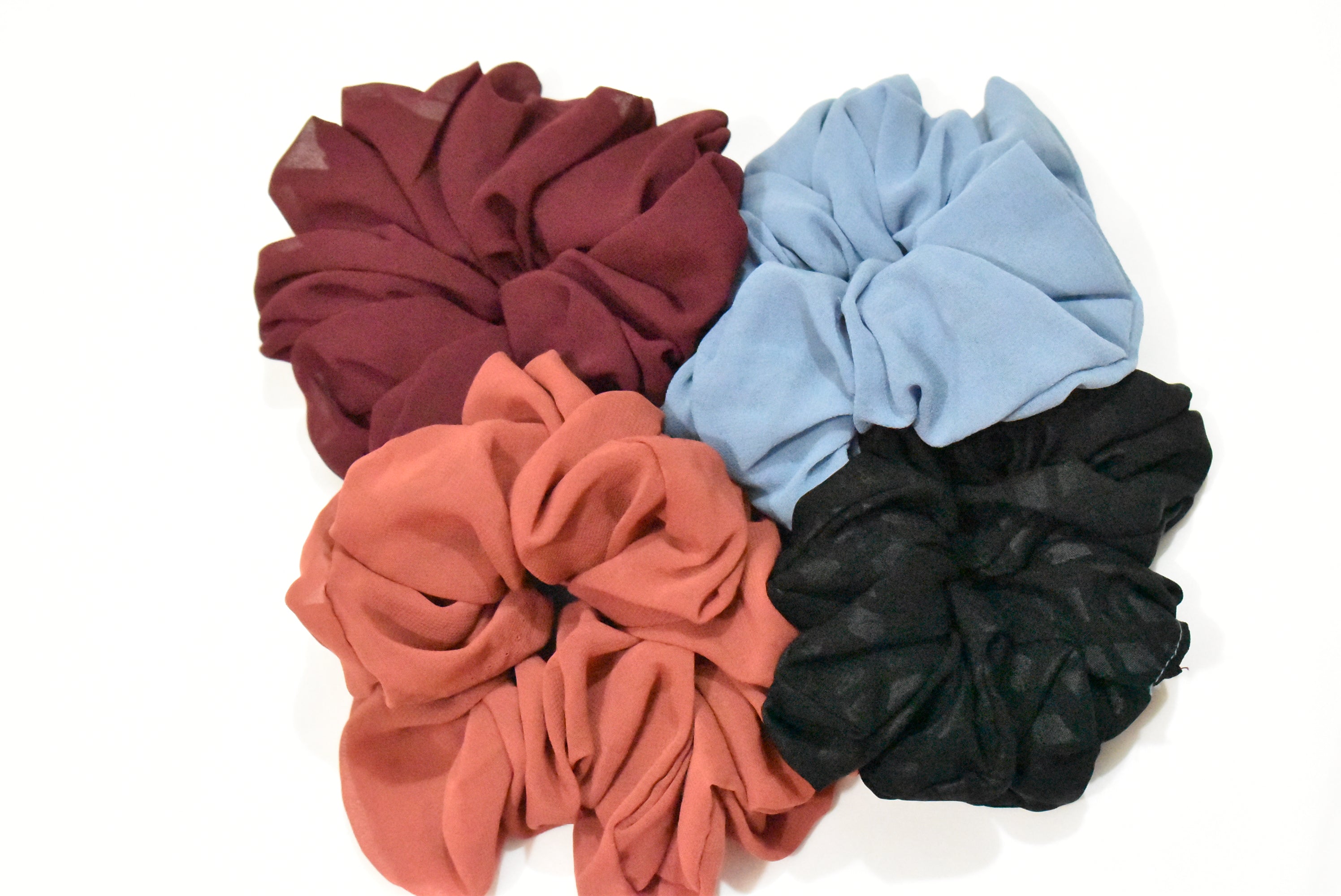 Volumizing Georgette Scrunchies (Specially for Volume)
